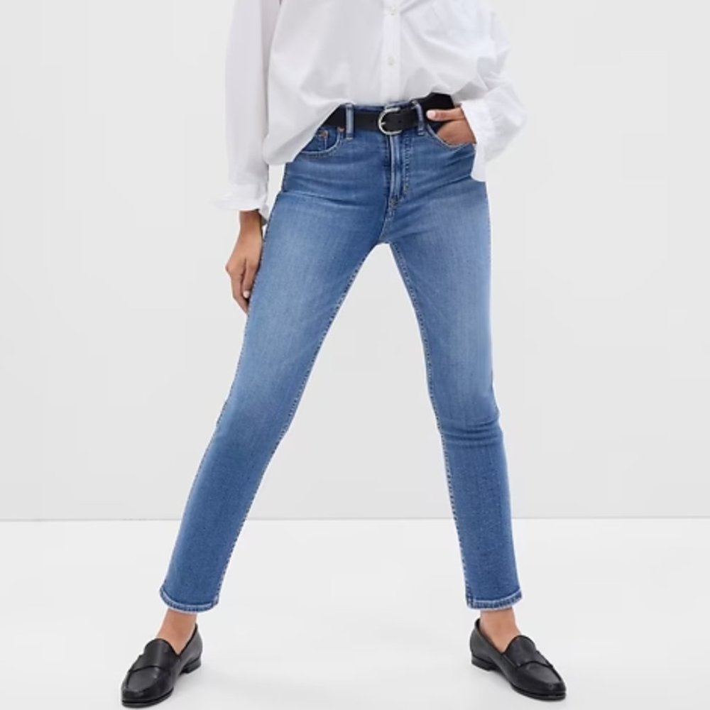 GAP High Rise Vintage Slim Jeans Medium indigo Size 31 (12)